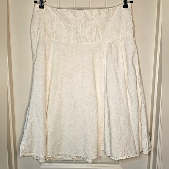 [GAP] Boho Linen Skirt Fitted Top & flowy bottom ☆ Off White Light pattern - Picture 4 of 15